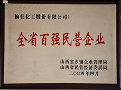 2004年山西省百強民營企業