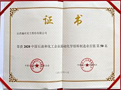 2020年基礎化學原料制造業百強企業